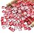 Mosaic Tiles 225 Pieces / 200 g Pack of Crystal Glass Mosaic Mosaic Tile Supplies for Home Decoration, DIY Crafts, Plates, Picture Frames, Flowerpots – 1x1 cm Square Tiles (Red Color)