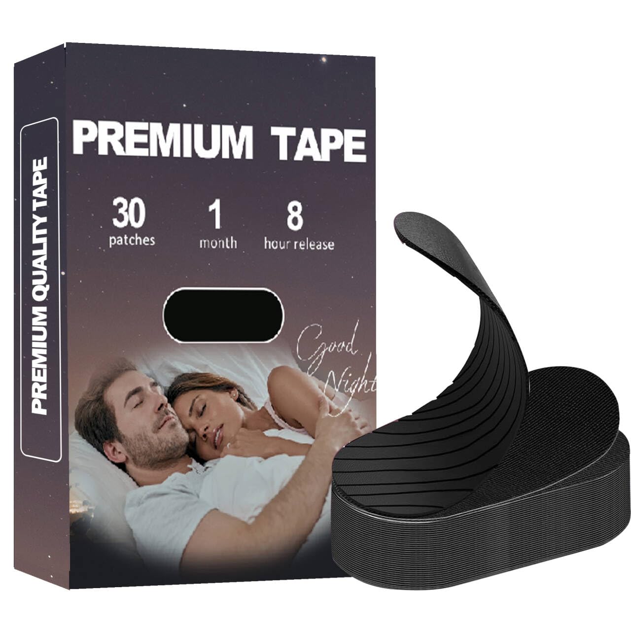 Black Gentle Premium Breathable Tape(30 Pack) - Pain Free Removal, Hypoallergenic, Latex Free & Gentle On Skin - Skin Friendly Adhesive Cotton Tape for Outdoor Sports Athletic Support Relaxation