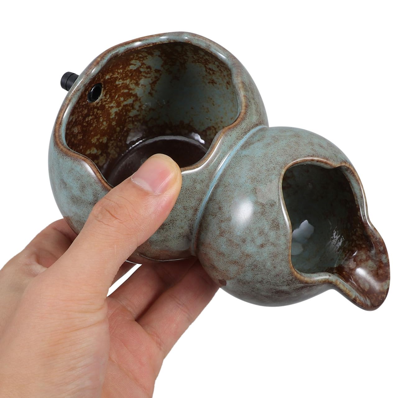 Abaodam Élégante fontaine de rechange pour petits étangs de jardin intérieur extérieur accessoire bec U pot céramique hydroponique