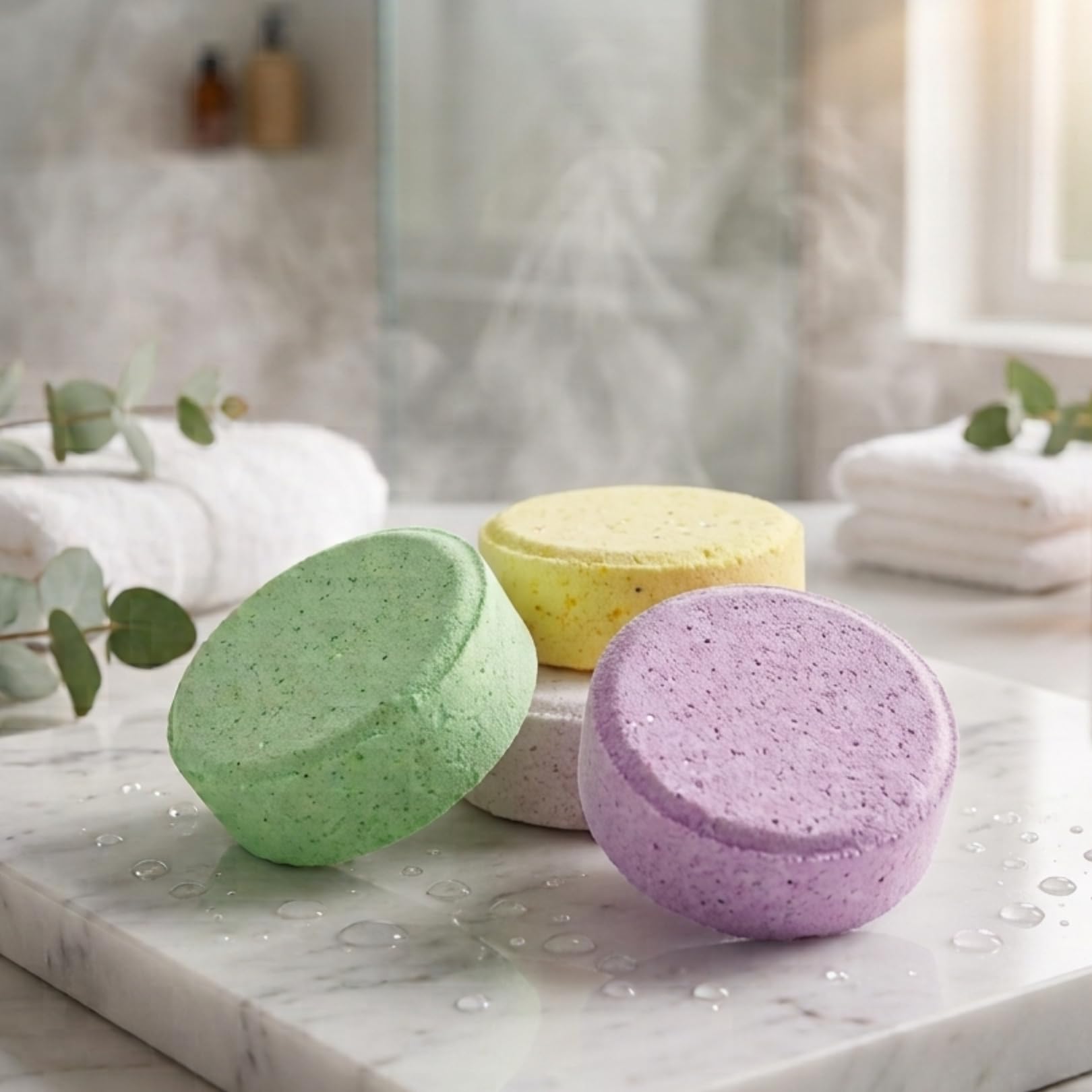 Luxury Aromatherapy Shower Steamers - Essential Oil Infused Spa Shower Bombs for Stress Relief & Relaxation, Long Lasting Aroma (Pack of 4)-image-39
