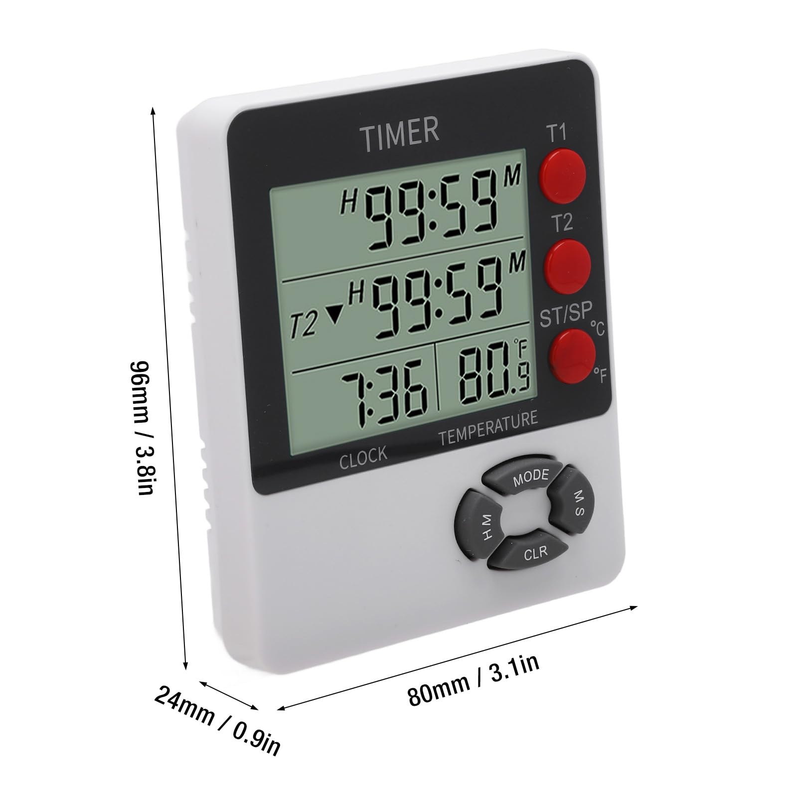 Cronometro Digitale LED Rotante Rotondo, 99 Minuti E 59 Secondi Per Studio Meditazione Allarme Conto Alla Rovescia 65942751