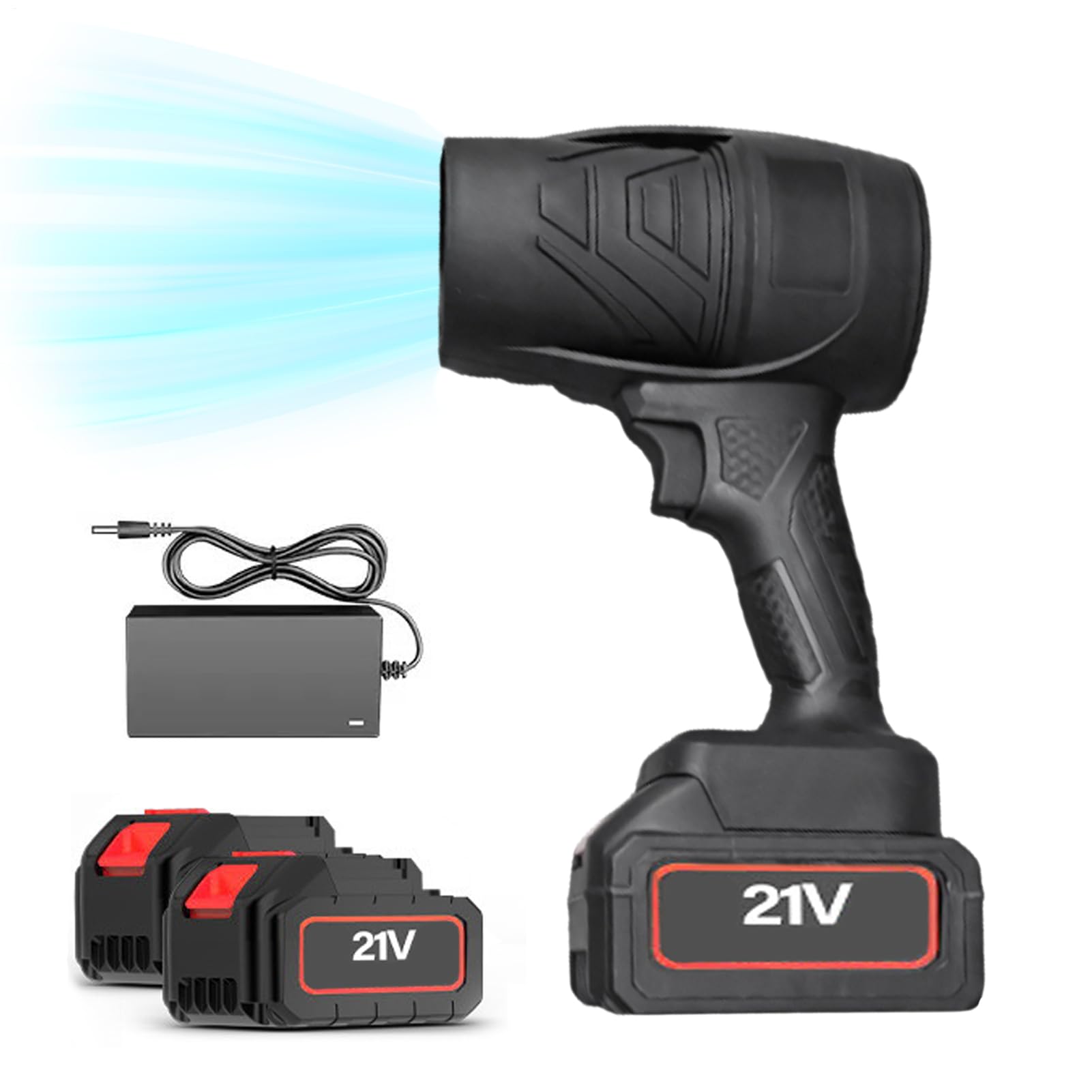 Soffiatore per la cura del prato Ventilatore Portatile Turbo Elettrico | Soffiatore foglie senza fili Per Pulizia Cortile Patio Neve Giardino Paesaggistica Outdoor Autunno In