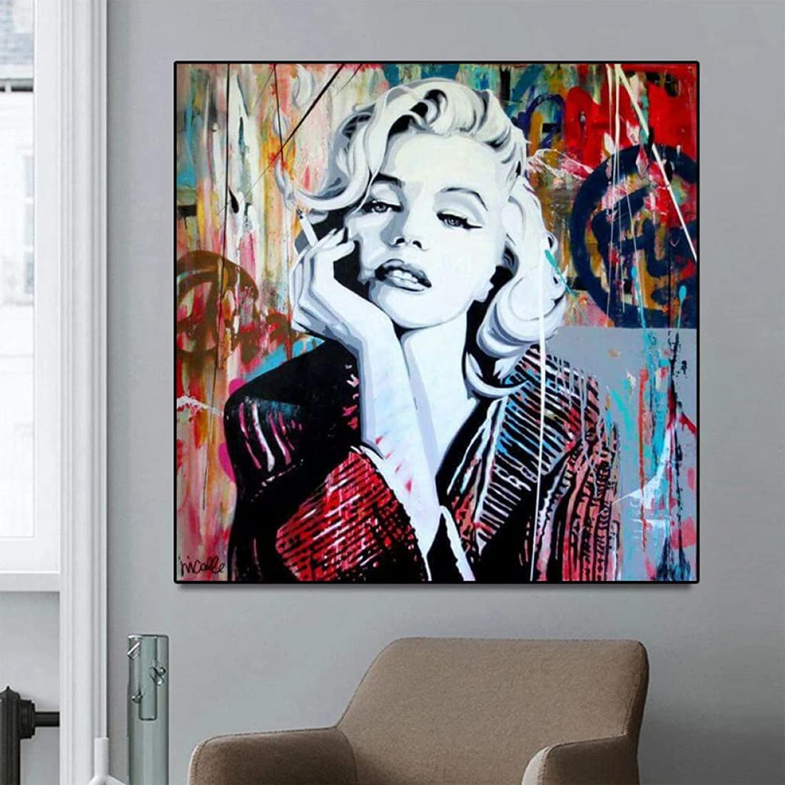 FrySky Poster De Marilyn Monroe Sur Toile - Décoration Murale Pour Salon, Chambre à Coucher - Style Sans Cadre - 40 X 60 Cm