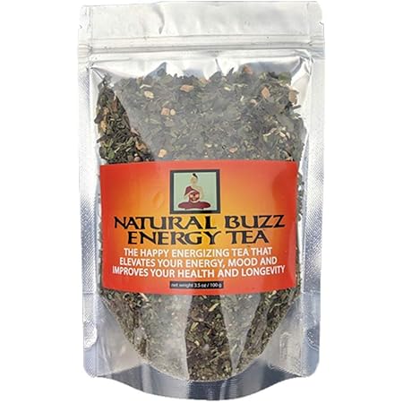 Natural Buzz Energy Tea-Boosts Your Energy And Calms Your Mind-More Energy And Health Benefits Than Coffee, Energy Drinks, Caffeine Pills And Herbal Supplements -100 Gms 30 Servings.