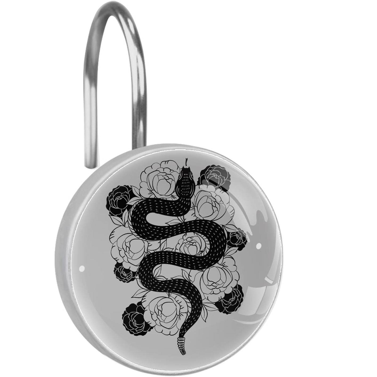 Crochets pour rideau de douche en acier inoxydable pour sublimer votre salle de bain design