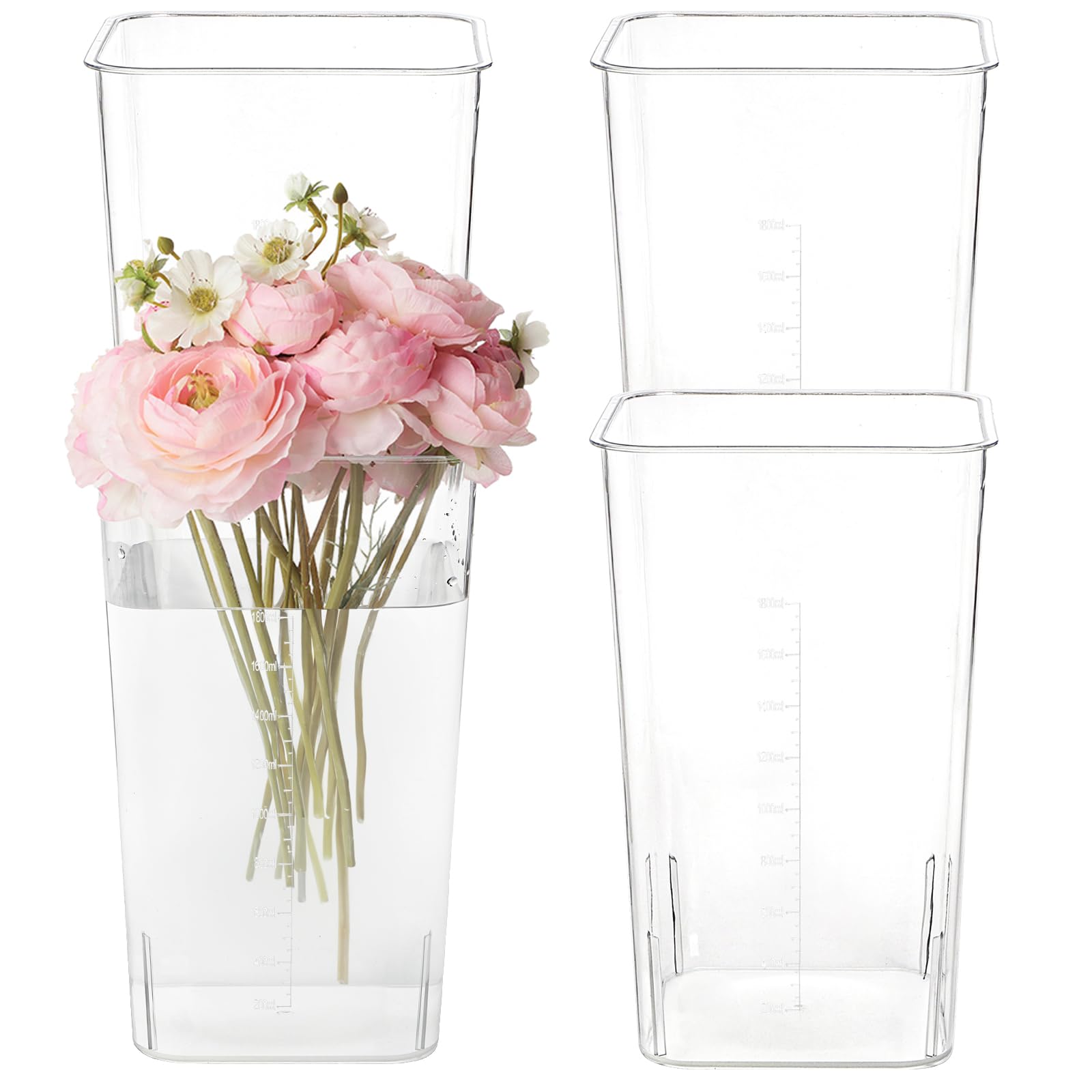 Amazon.co.jp: Suwimut 4個パック プラスチック花瓶 センター