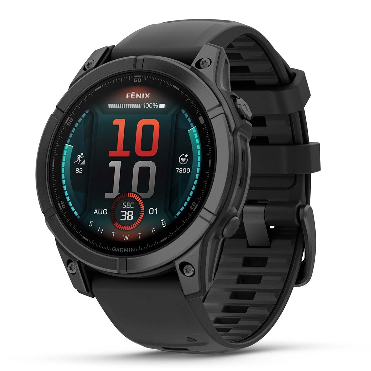 PlayBetter Garmin Fenix E (Slate Gray Steel/Black) Premium Multisport GPS Smartwatch Bundle - AMOLED Display, Long-Lasting Battery Life, Strength Workouts Portable Charger & HD Screen Protectors