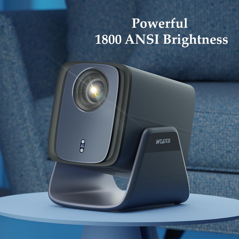 WZATCO Yuva Blaze Max Fully Automatic Official TV Native 1080P Projector 4k Ultra HD, 1800 ANSI, 18W Sound, WiFi 6, BT, Home & Room — Amazon image 4