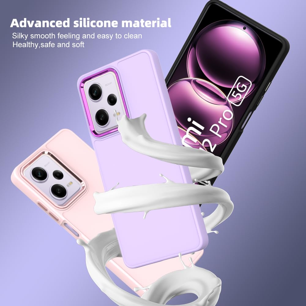 HONLEN Hülle Für Xiaomi MI 11T / 11T Pro – Weiche Silikon-TPU-Hülle Mit Galvanisiertem Rahmen, Rosa