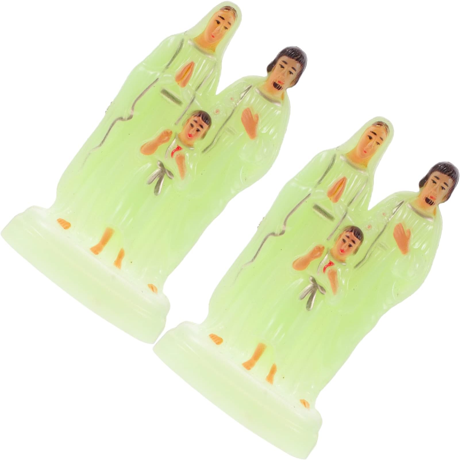 2Pcs Luminous Plastic Statue Decorative Figurine for Desktop Study Room Luminous Table Ornament Unique Plastic Craft Decor for Home and Office Decoration