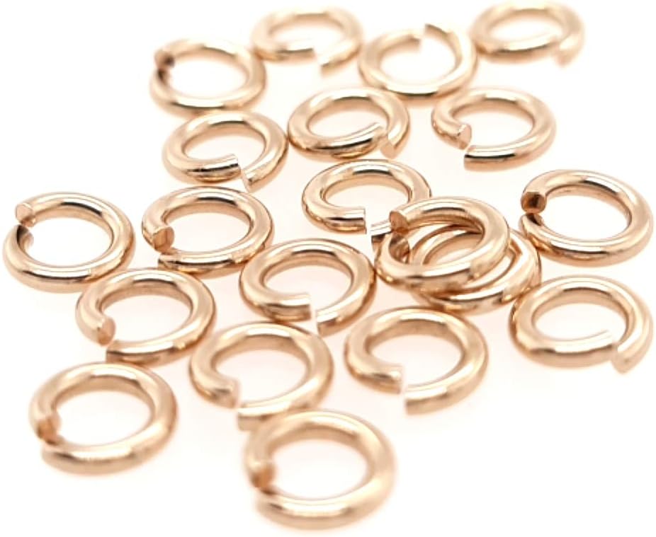 20pcs 14/20 Gold Filled Round Open Jump Rings 5.0MM OD, 3.0MM ID 18 Gauge by CRAFT WIRE