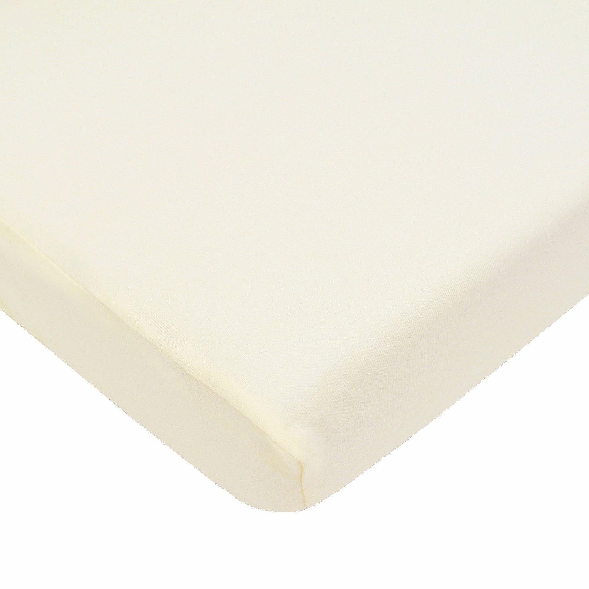 American Baby Company 100% Natural Cotton Fitted Pack and Play Sheet 39" x 27" - Soft & Breathable Pack N Play Sheet for Playpen, Playard & Mini Crib Mattress, Cream, for Boys & Girls