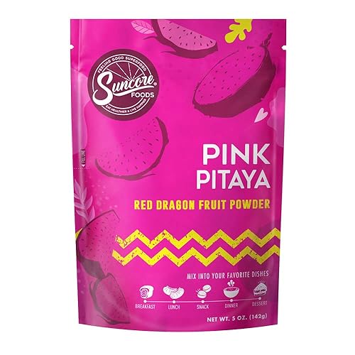 Suncore Foods Pink Pitaya Supercolor Powder polvo de coloraciĂłn de alimentos rosa sin gluten sin OMG 5 onzas paquete de 1 Suncore Foods Pink Pitaya Supercolor Powder polvo de coloraciĂłn de alimentos rosa sin gluten sin OMG 5 onzas paquete de 1
