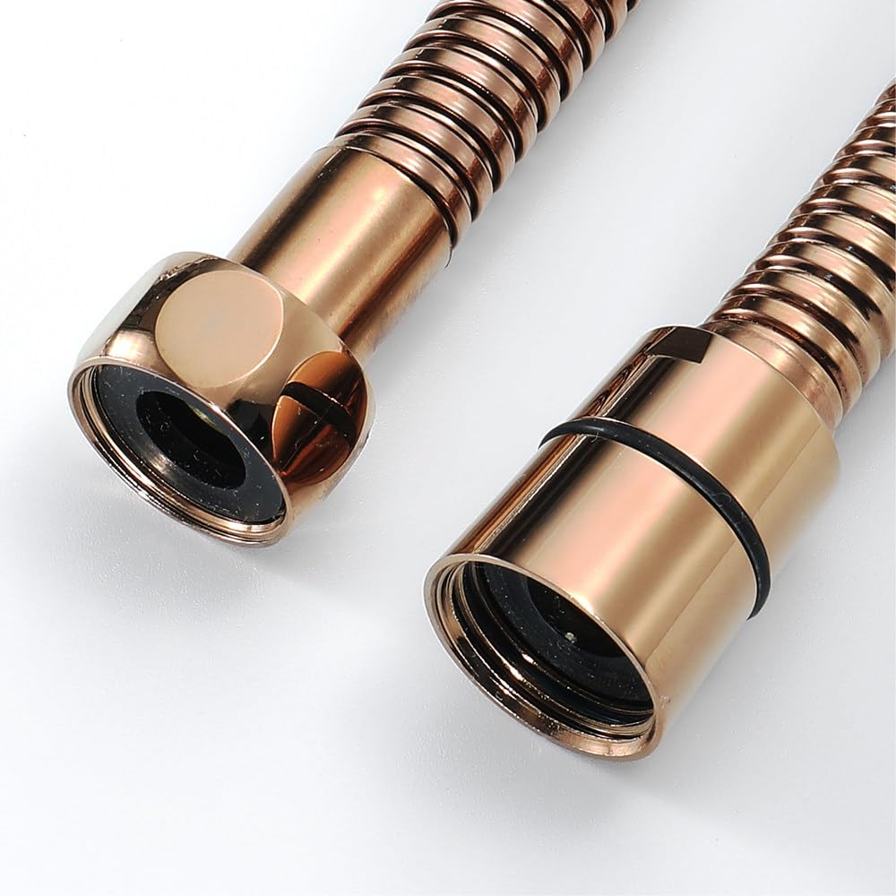 Manguera de ducha flexible de acero inoxidable de 1,5 m, antitorsión G1/2 pulgadas, tubo de ducha de repuesto con sellos y conector de ducha universal