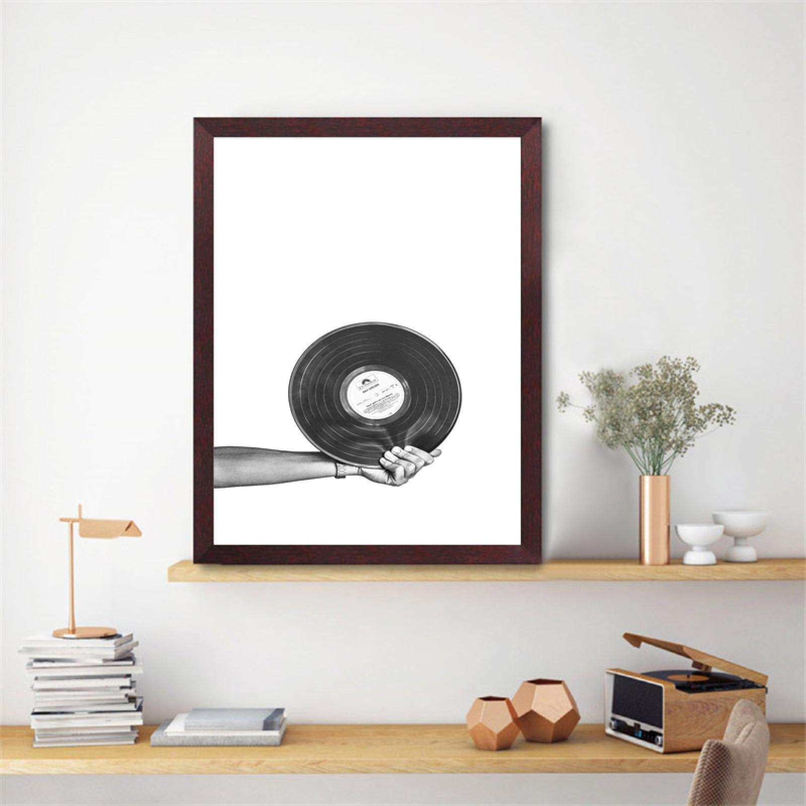 Amazon|白黒ビニールレコードプリント現代音楽壁アートキャンバス絵画 Amazon|白黒ビニールレコードプリント現代音楽壁アートキャンバス絵画