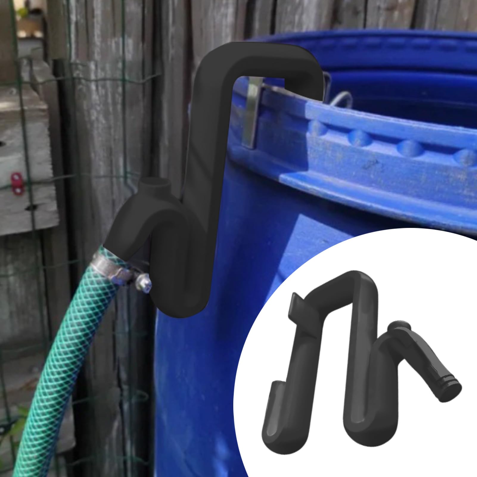 Tubo de desbordamiento de cubo: manguera de drenaje de agua que ahorra espacio para autocaravana, hogar, baño, jardín, patio trasero y balcón, solución de desbordamiento fácil de instalar para cubos