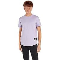 Calvin Klein Jeans T-Shirt Maniche Corte Uomo Badge Turn Up Sleeve Scollo Rotondo