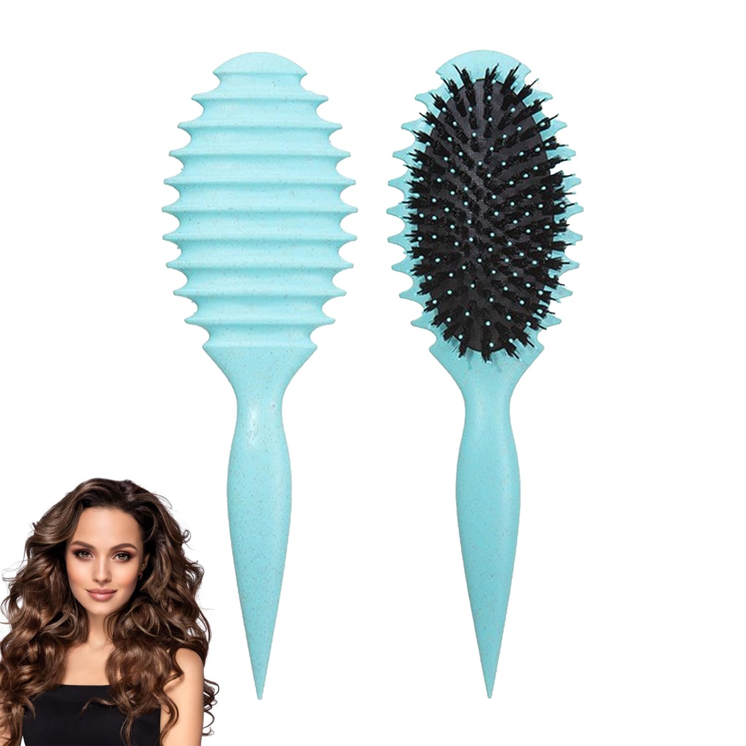Atsmoce®2024 Nuovo Peine Pelo Rizado, Cepillo Pelo Rizado, Peine Pelo Rizado, Cepillo Pelo Rizado Define Styling Brush (Green)