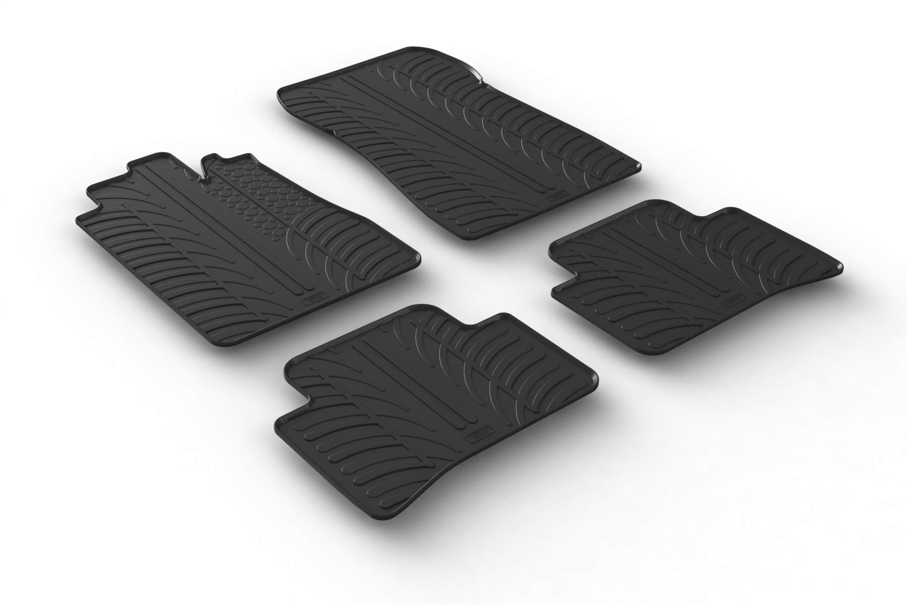 Set tapis de caoutchouc compatible avec Mercedes Classe-​C W202 1993-​2000 (T profil 4-​pièces)