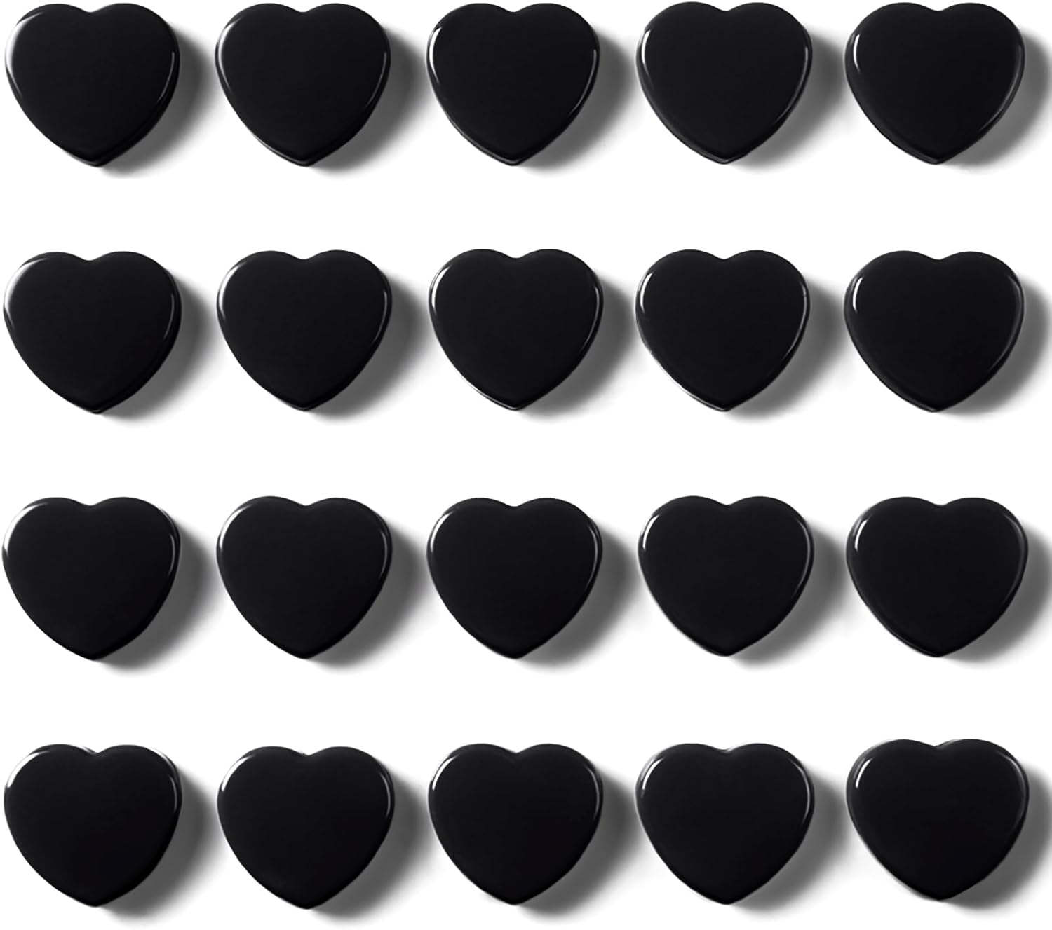 Fridge Magnets – 20PCS Cute Refrigerator Magnets, Decorative Mini Strong Magnets for Whiteboard, Locker, Photo & Map – Black Small Heavy Duty Magnet for Home Office School Kitchen (Heart) Fridge Magnets – 20PCS Cute Refrigerator Magnets, Decorative Mini Strong Magnets for Whiteboard, Locker, Photo & Map – Black Small Heavy Duty Magnet for Home Office School Kitchen (Heart)
