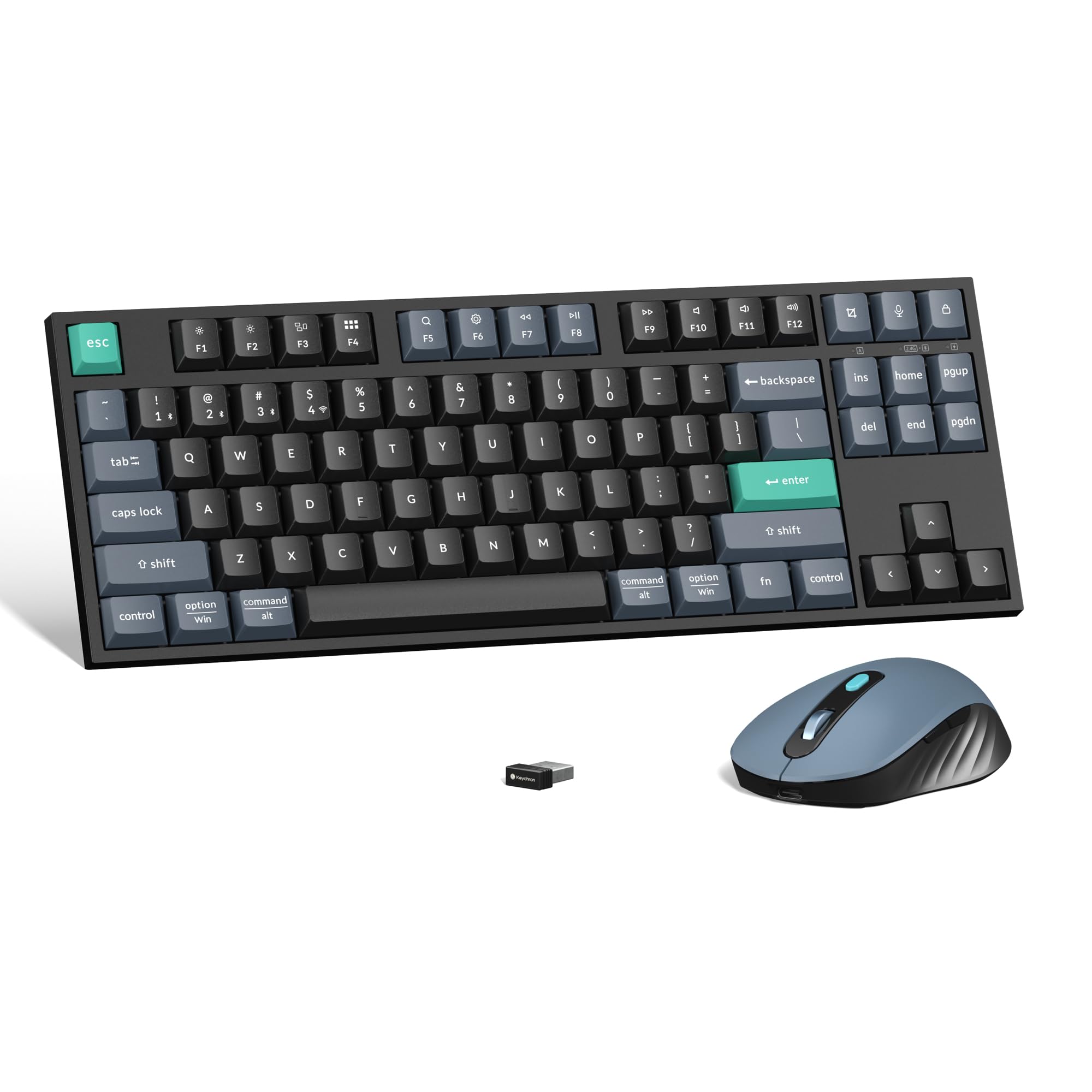 Keychron B33 & BM25 TKL Wireless Keyboard & Mouse Combo, US Layout, 2.4 GHz, Bluetooth, Wired Compatible, Mouse DPI Adjustment, All Keys Remap Capable, MacOS, Windows, Linux-image-18