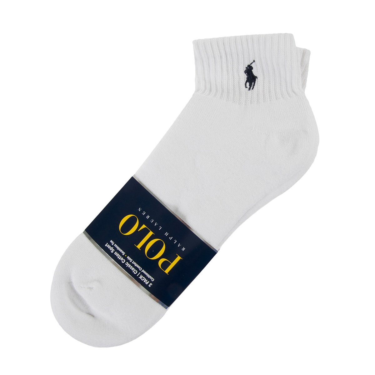 Polo Ralph Lauren Pack Of 3 Pairs Of Cotton Mix Sports Socks Men's White + White + White Size 39