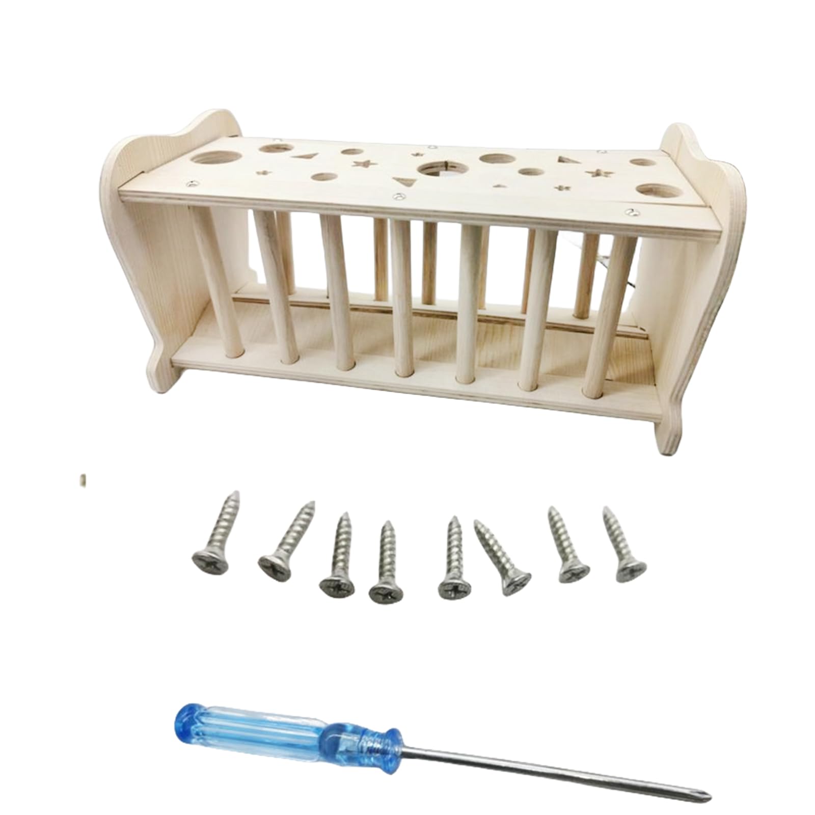 Hamiledyi Rabbit Wooden Hay Feeder Natural Wooden Guinea Pigs Hay Rack Large Capacity Rabbits Hay Holder Food Dispenser for Bunny Chinchilla - image 3