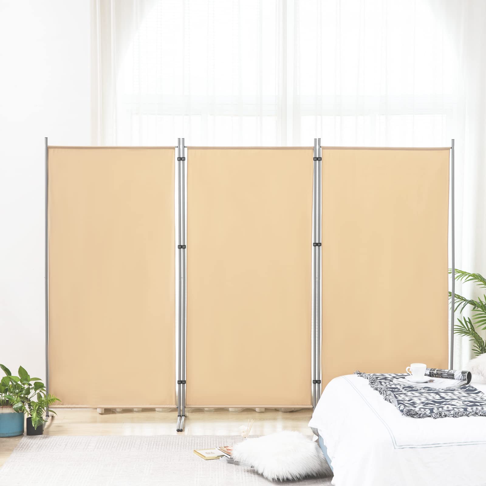 Buy TE DEUM 3 Panel Room Divider, 6 Ft Tall Folding Privacy Screen Room