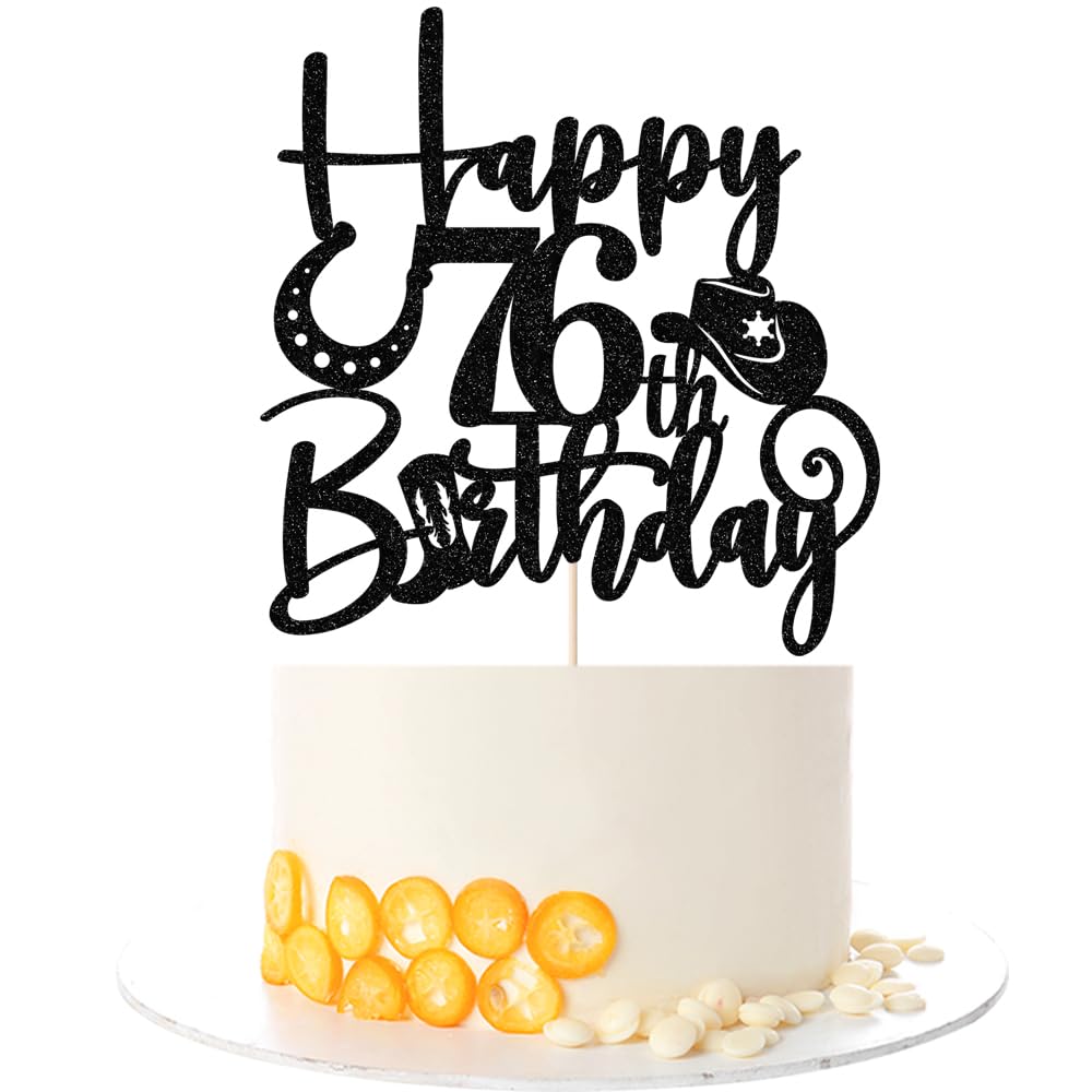 Kaoenla Cowboy Cake Topper-cowboy theme Happy 17th Birthday Decor,17th Birthday/Anniversary Party Decorations (76th) — image 1