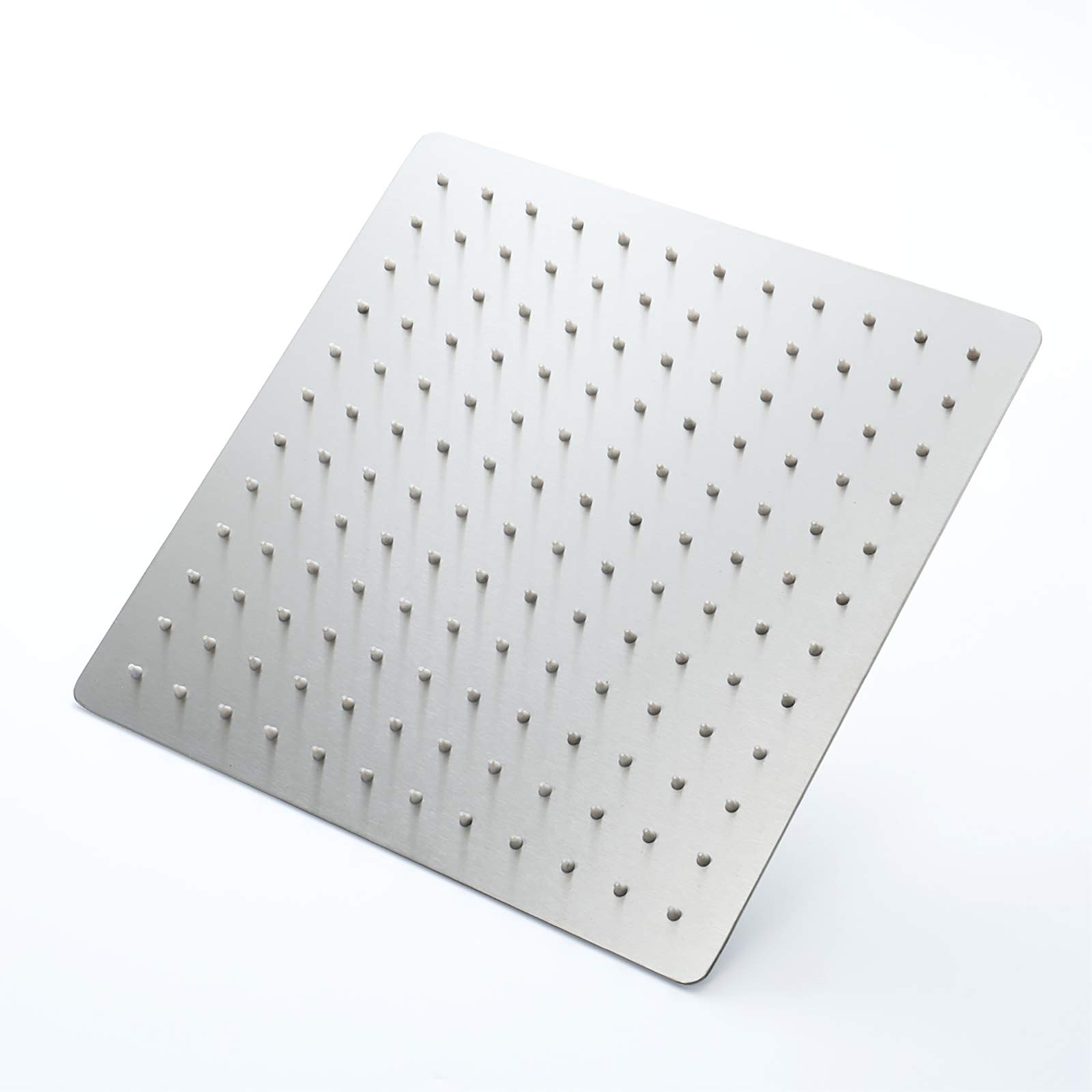 Alcachofa de Ducha, Cuadrado Cromado Alcachofas Fijas para Ducha de Alta Presión 304 Acero Inoxidable Ultra Delgado Rociador Ducha Efecto Lluvia,12 Inch