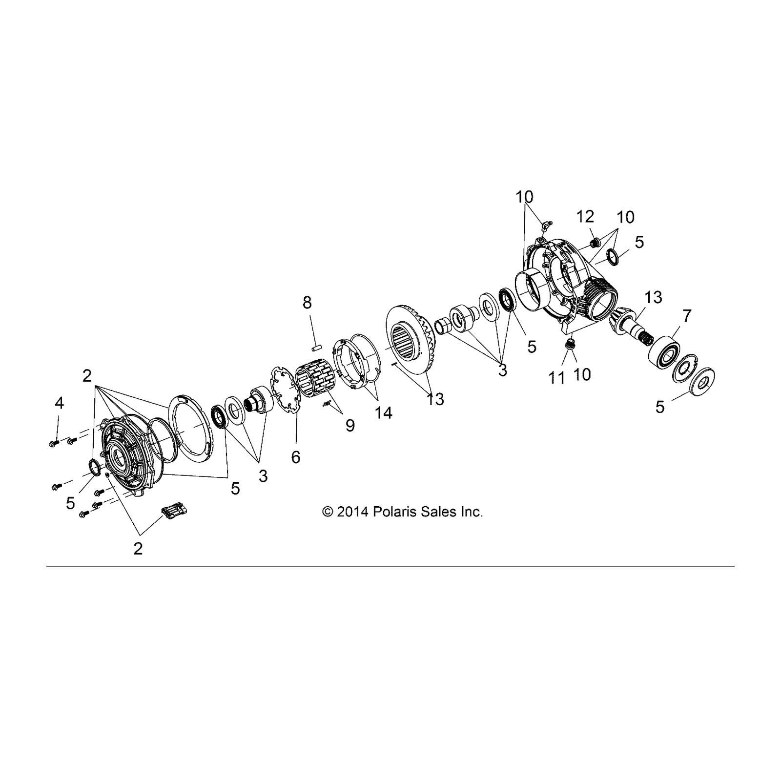 Front Differential 1333112 For Polaris Ranger RZR General 1000XP