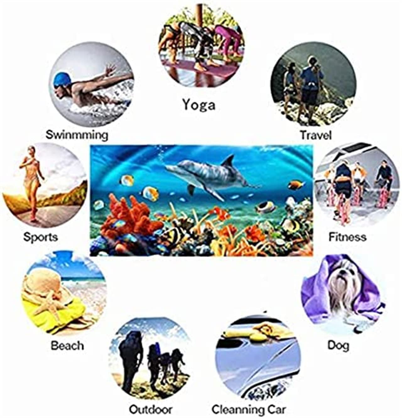 PEIHUODAN Serviette De Plage Grande Taille Homme Ado Garcon XXL Microfibre Serviette De Bain Personnalisée Adulte 3D Loup Lion Motif Noir Bleu Serviette Couverture Spa Nager Sport (100x180 Cm,Gris