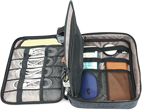Miniatura 9 de Multi-Layer Electronic Organizer Bag with Tablet Pocket Portable Cable Storage Pouch for Travel Impact and Dust Resistant Digital Accessories Case