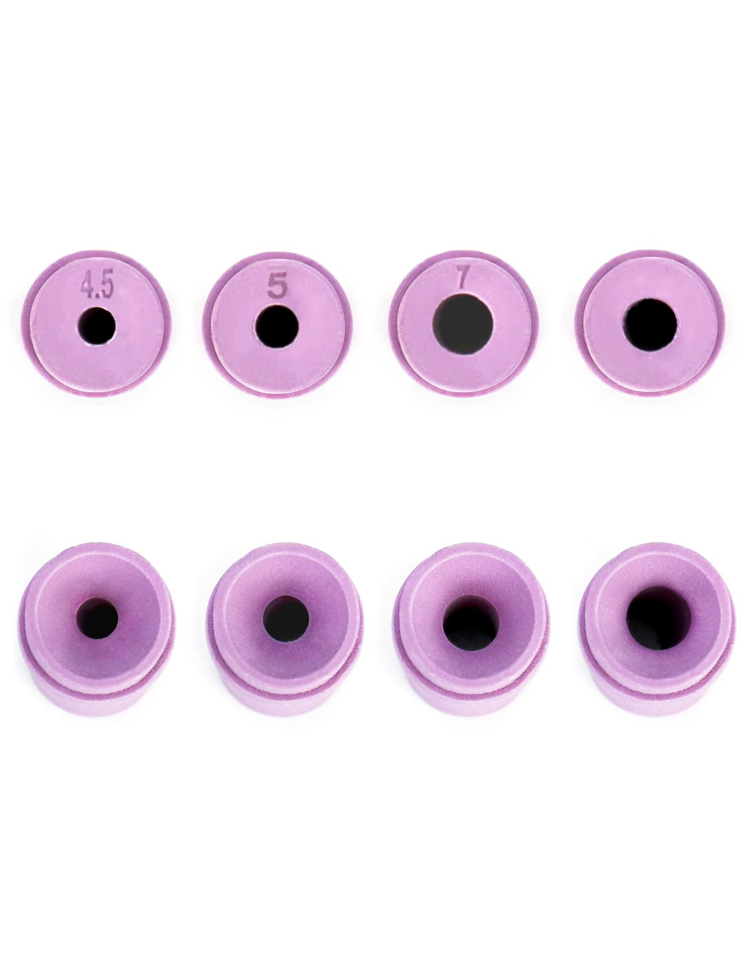 QWORK 4.5, 5, 6, 7 mm Dysze ceramiczne do pistoletu do piaskowania, po dwa w każdym rozmiarze, 8 szt.