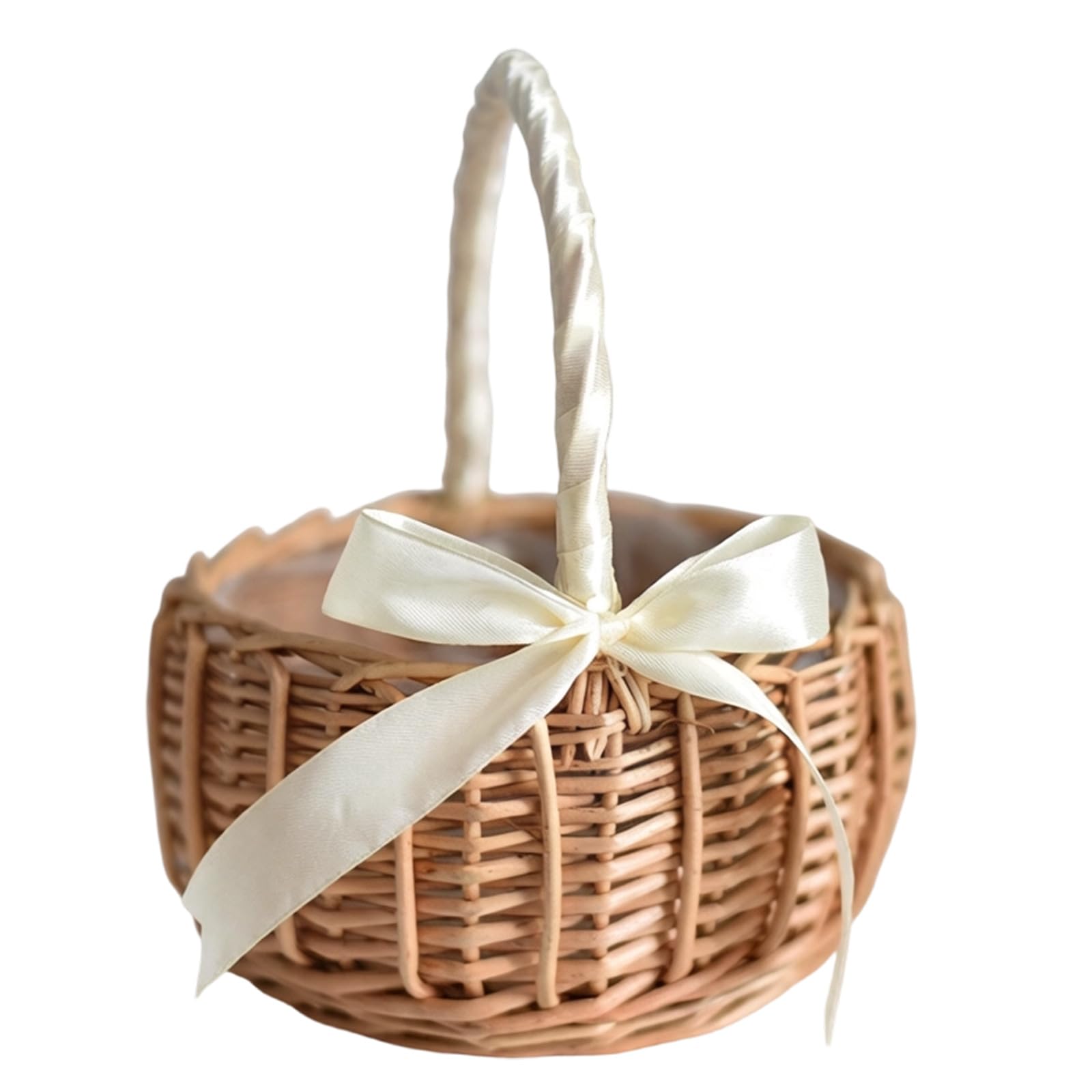 PANGBOER Wicker Flower Basket with Sturdy Construction Willow Storage Ideal for Wedding Decors and Household Use Wedding Decoration