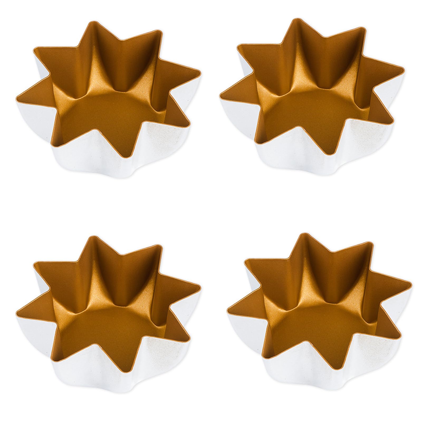 Xjdzineq 4Pcs Eggs Tart Molds Tiny Pie Tartlets Dessert Aluminium Small Tart Pans Cupcake Bakings Cups Cupcake Cake Muffins Cookie Bakings Cups