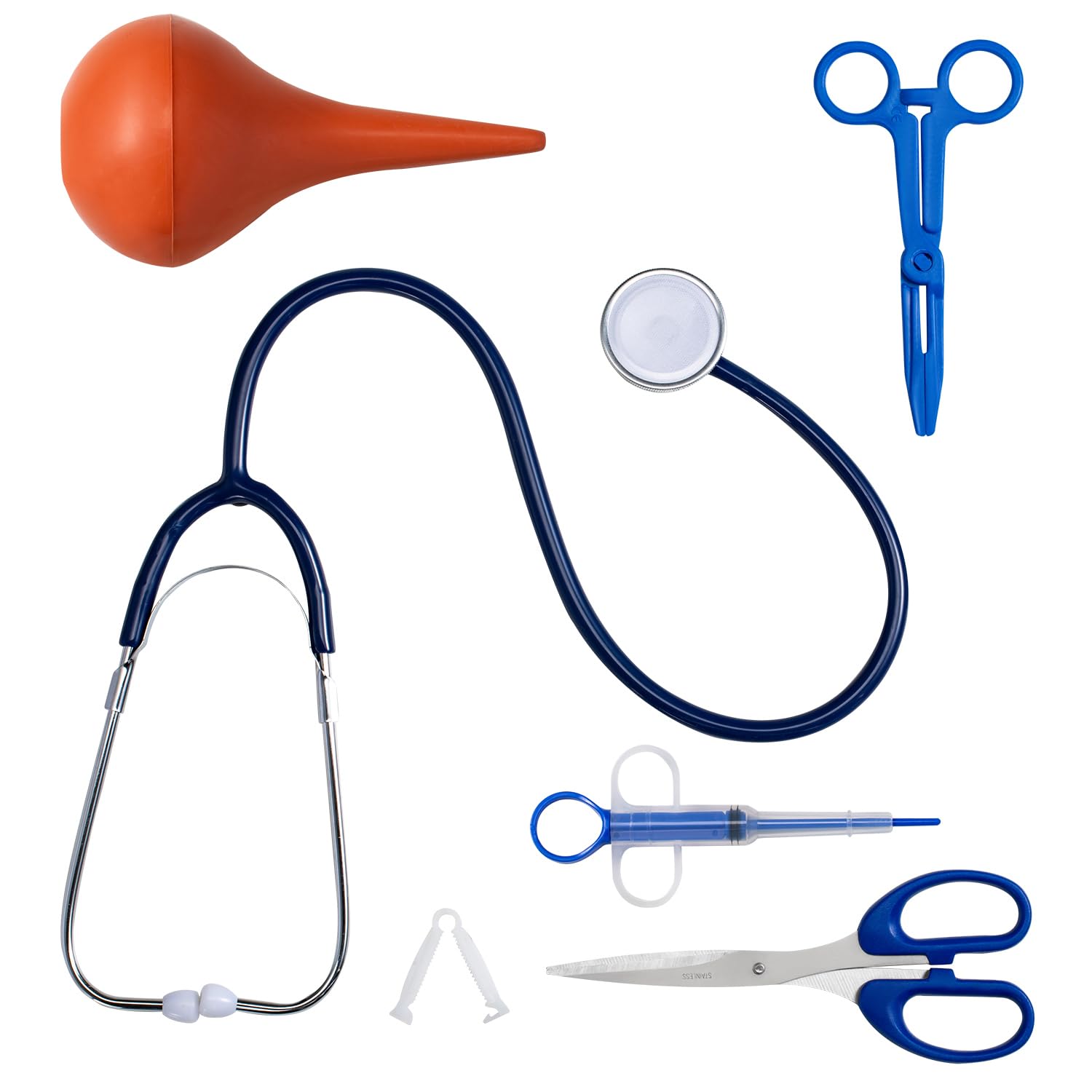 GSSFASHION Kit de Mise Bas Chiot Chaton, Kit de Mise Bas avec Tétine d'alimentation Stéthoscope Ciseaux Pinces de Cordon Aspirateur etc. Kit Complet