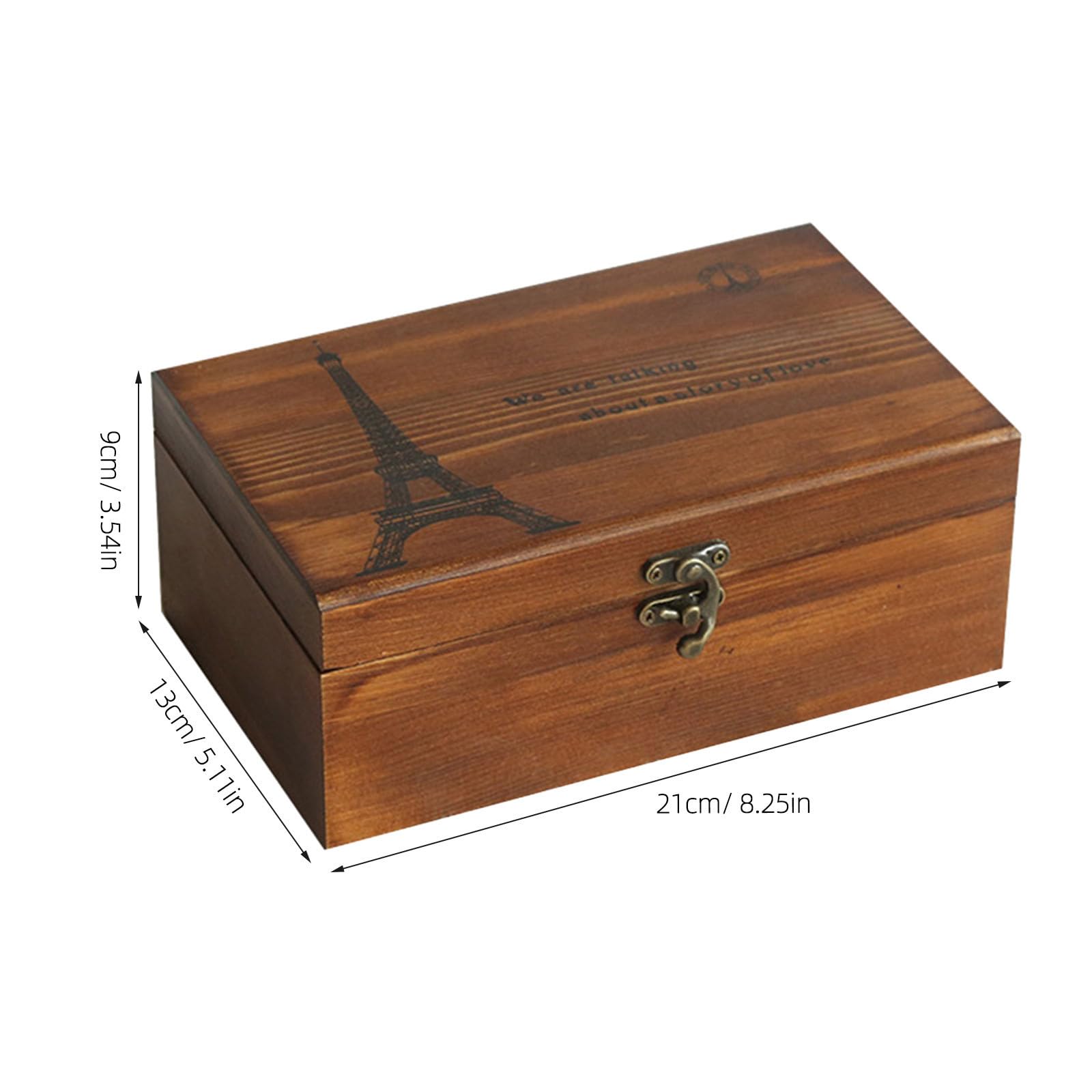 SHINEOFI 2 Piezas Caja de Costura de Madera Vintage para Almacenamiento de Hilos y Agujas con Tapa Diseño Portátil y Resistente para Manualidades y Costura Casa