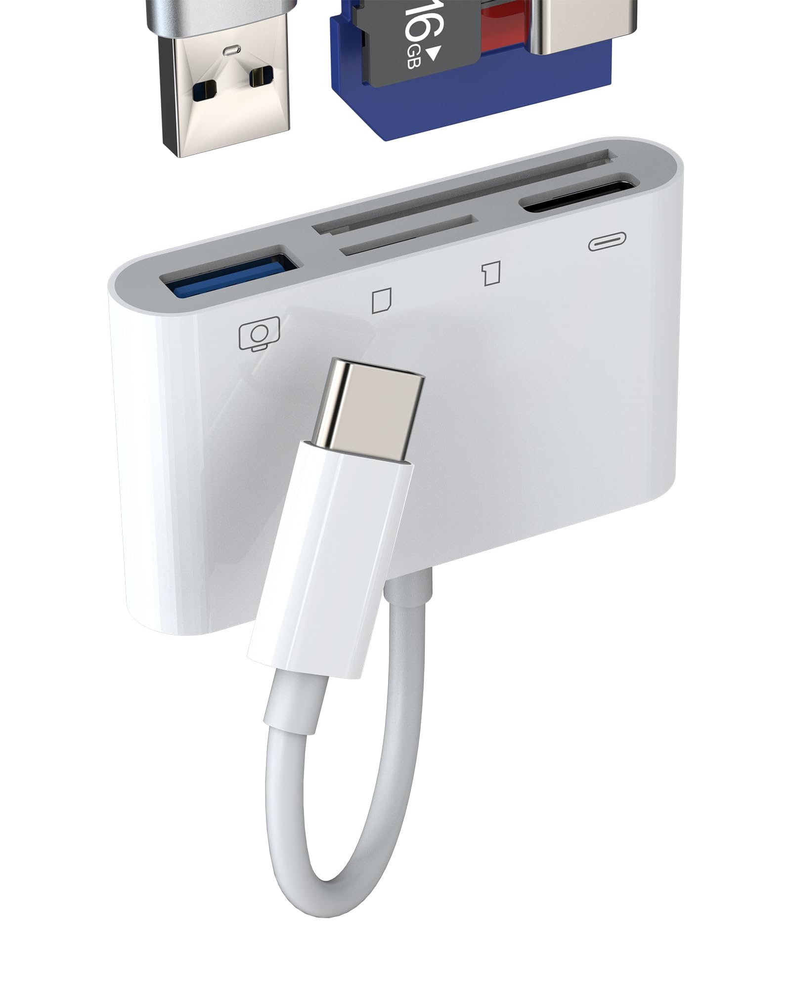 アイフォンタイプC Usb変換 マイクロ SD カードリーダー(4in1)同時Type-Cプラグケーブル急速充電器コネクタUSB C OTG 3.0アダプタ対応iPhone15 Pro Max IPadカメラMicro SD TF フラッシュカードかーどりーだー 写真バックアップ保存データ移行アップルスプリッターAndroidスマホPCハブキーボードマウスつなぐ対応Samsung対応Sony