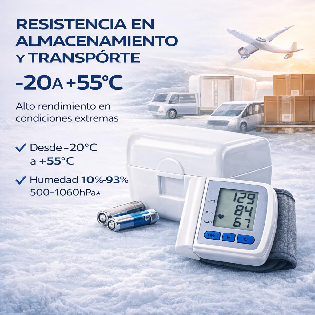 Tensiómetro de Muñeca Digital Automático - Medidor de Presión Arterial - Monitor de Ritmo Cardíaco - Medición Rápida y Precisa con Memoria de Datos - Compacto y Portátil - (No incluye pilas)