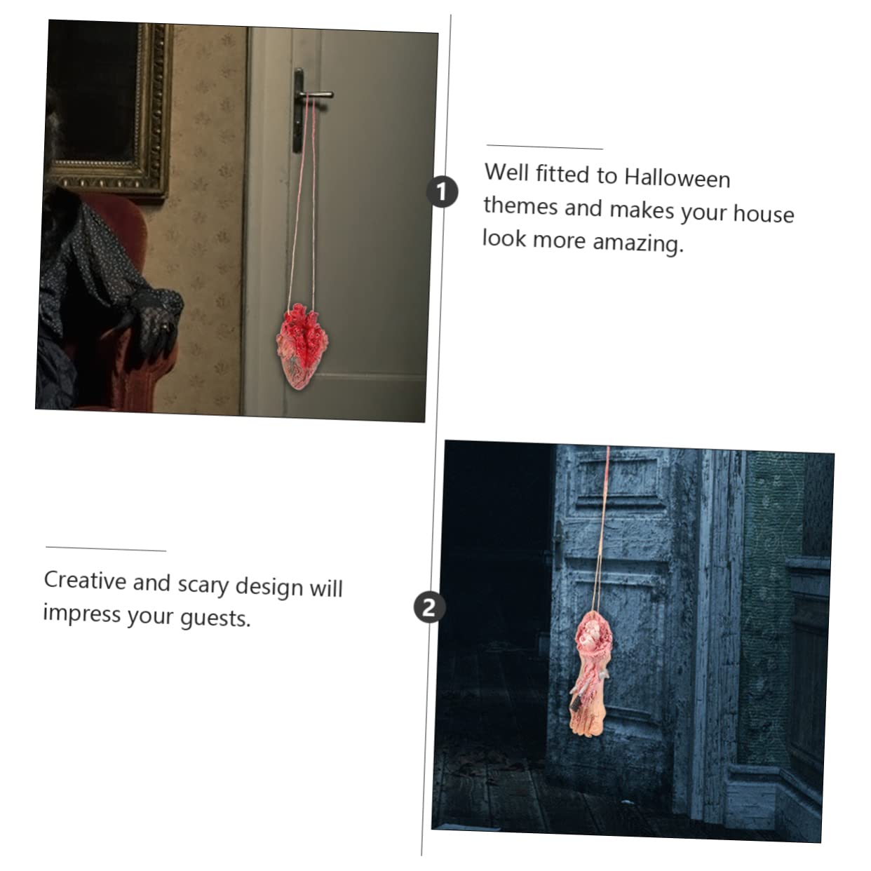 ibasenice 6stücke Halloween Deko Realistische Menschliche Organe Gruselige Hängedekoration Für Halloween-Partys Für Scherzartikel Und Dekorationsbedarf