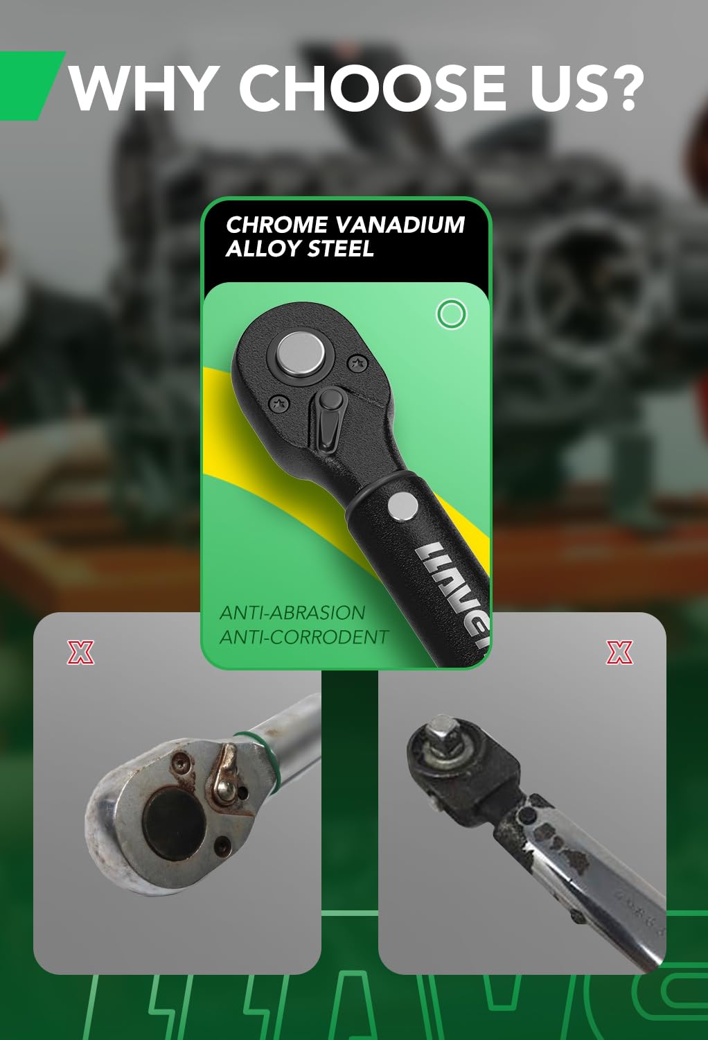 Chiave Dinamometrica 1/2”, 60-330 Nm Chiavi Dinamometriche, 72 Denti Chiave Dinamometrica per Riparazione Auto, Alta Precisione ± 3%