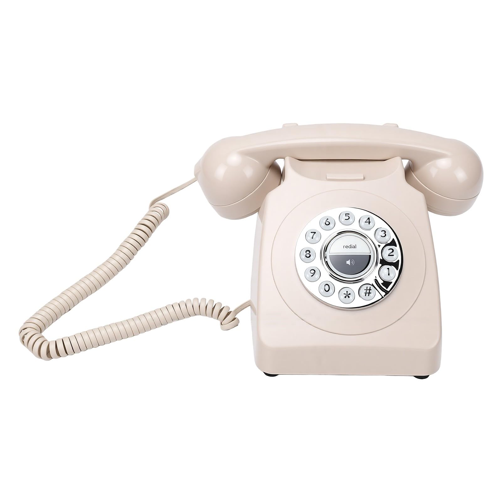 Téléphone Fixe Bluetooth Rétro, Combiné Vintage Rechargeable, Appels