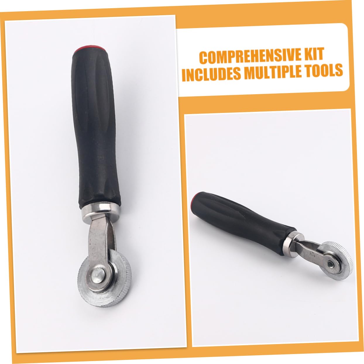 Kit Riparazione Pneumatici Auto e Bicicletta Strumenti Compatti e Robusti Rulli per Toppe Pressore e Spatola Facile da Trasportare e Usare per Manutenzione Gomme