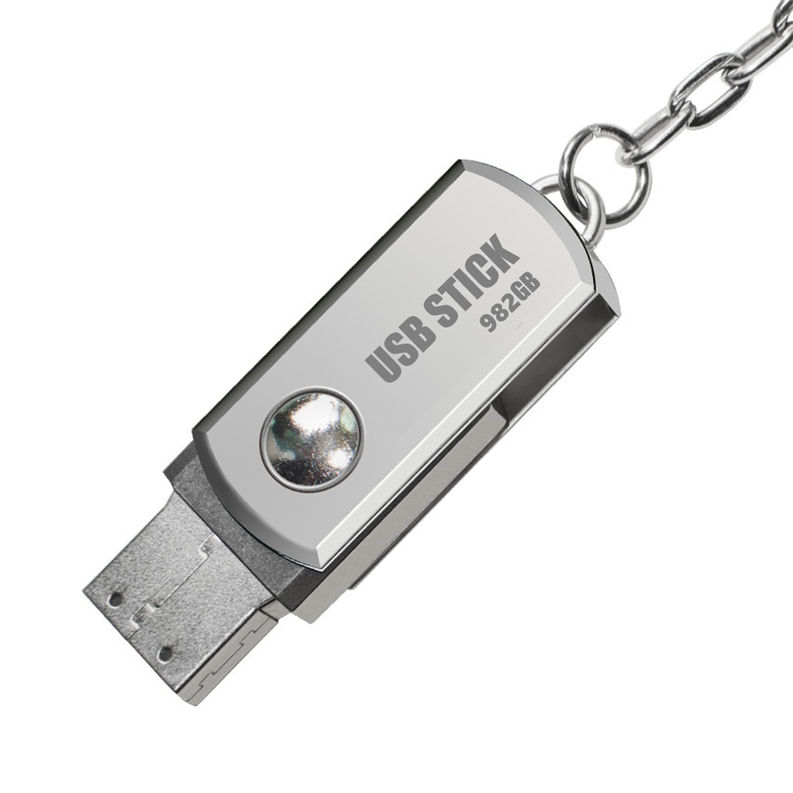 Clé USB 982Go Métal Mini – Grande Capacité Avec Porte-clés Pour PC, Tablette, Stockage Nomade
