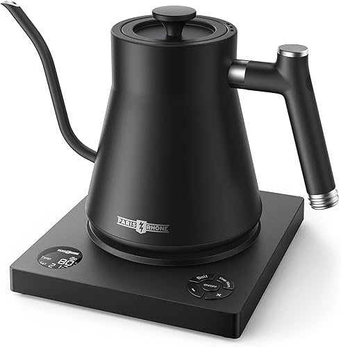 Miniatura 10 de PARIS RHÔNE1.7L - Tetera eléctrica con control de temperatura, caldera de agua caliente de 4 horas con 6 ajustes preestablecidos, teteras eléctricas