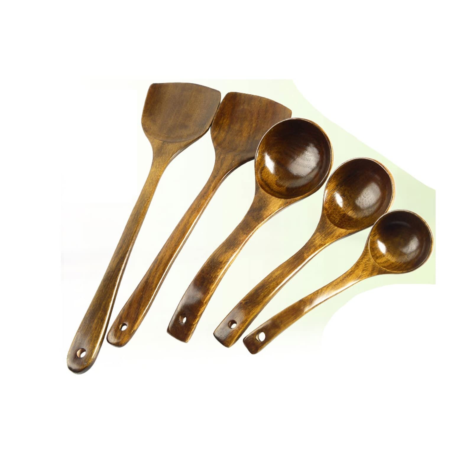 Kochlöffel Spatel Küche Holz Werkzeuge & Gadgets Kochutensilien 5 Stück Sets