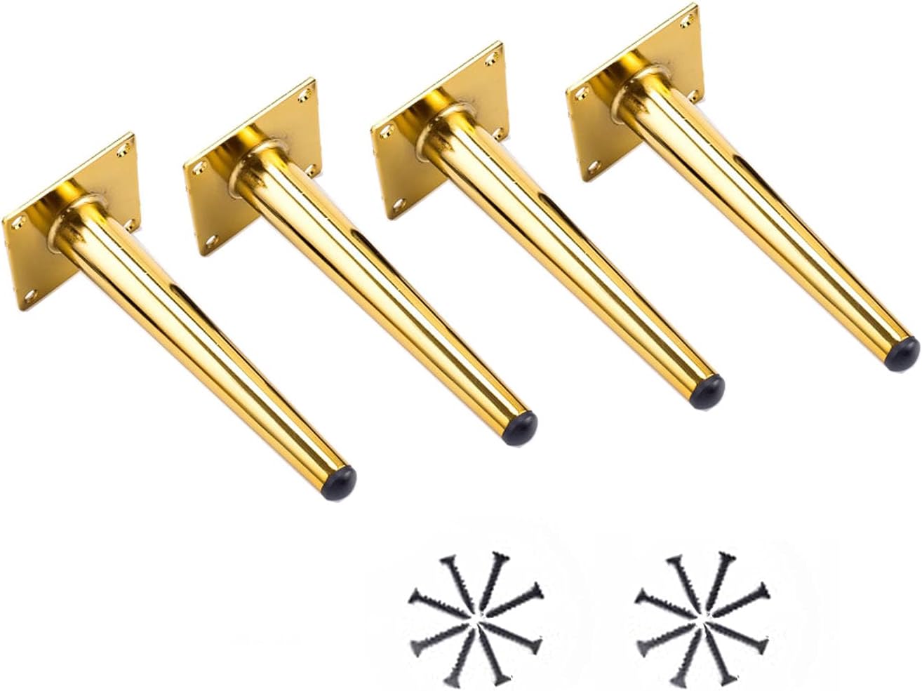 Set of 4 FurLegs Metal Table Feet,Tapered Legs Sofa