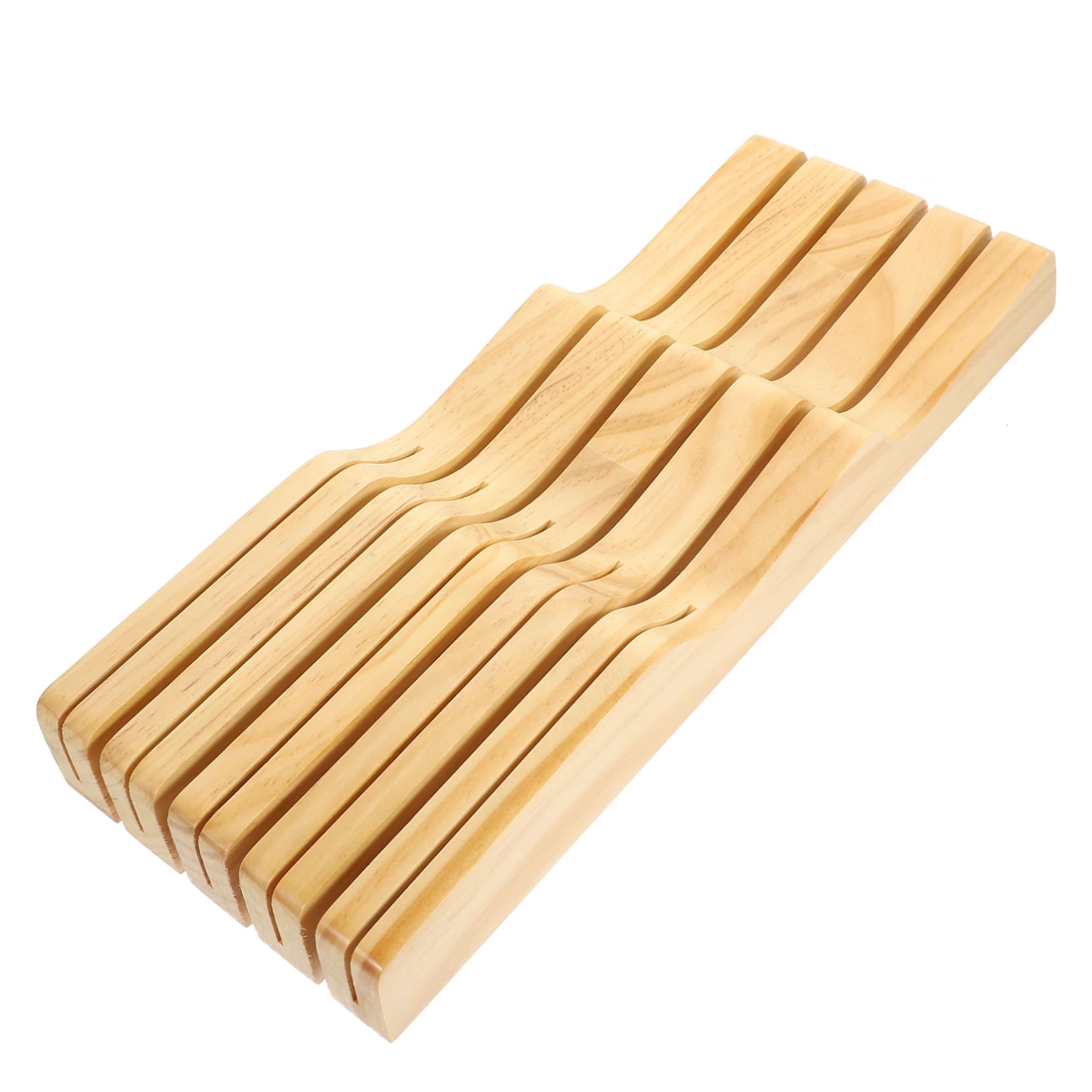 BRIGHTFUFU 1pc Multifunctional Knives Storage Rack Khaki Drawer Knife Organizer for Home Restaurant Kitchen Clutter for Spaces