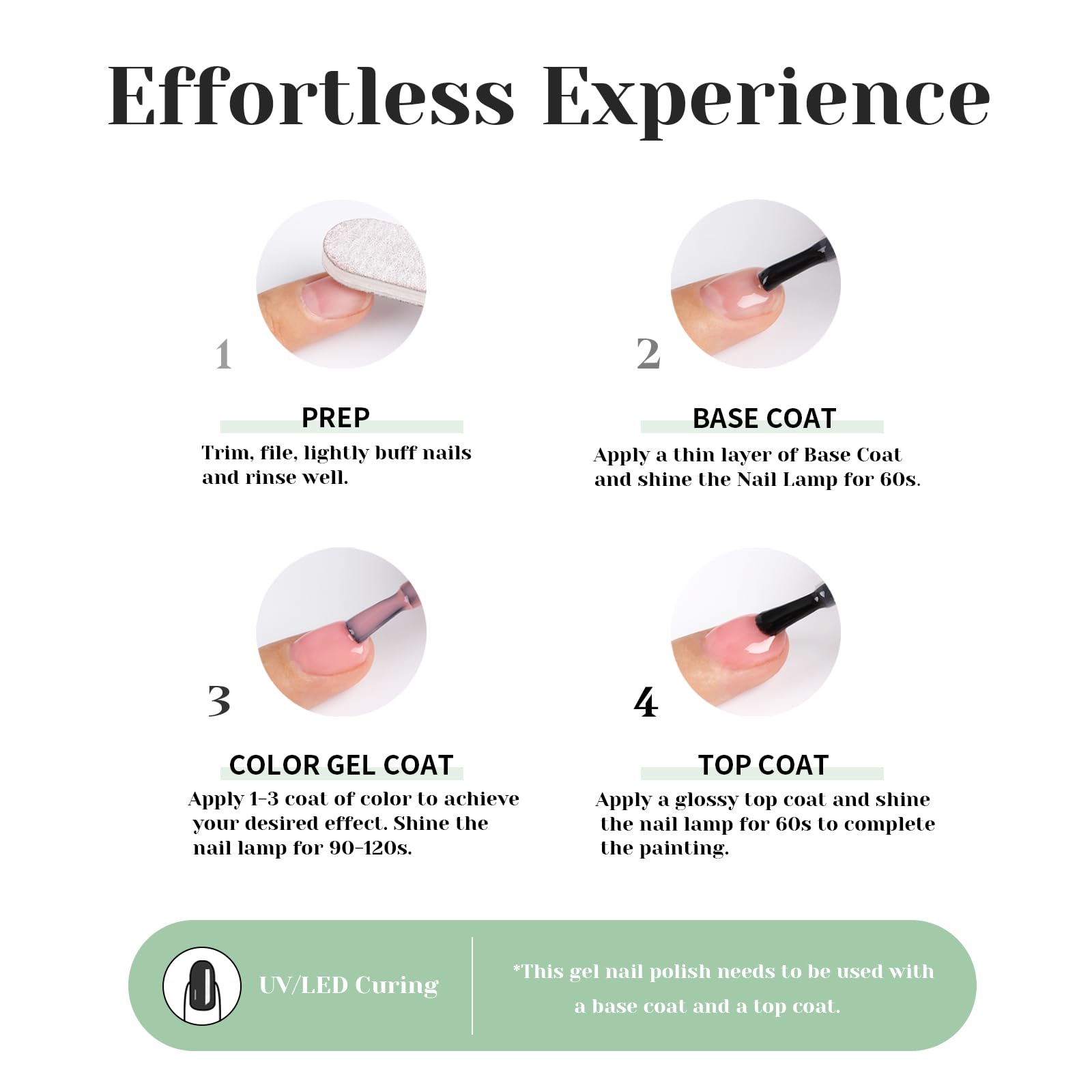 TUTUYU Smalto Gel per Unghie Verde Salvia, 12 ml Soak Off UV LED Lampada Smalto Gel Verde